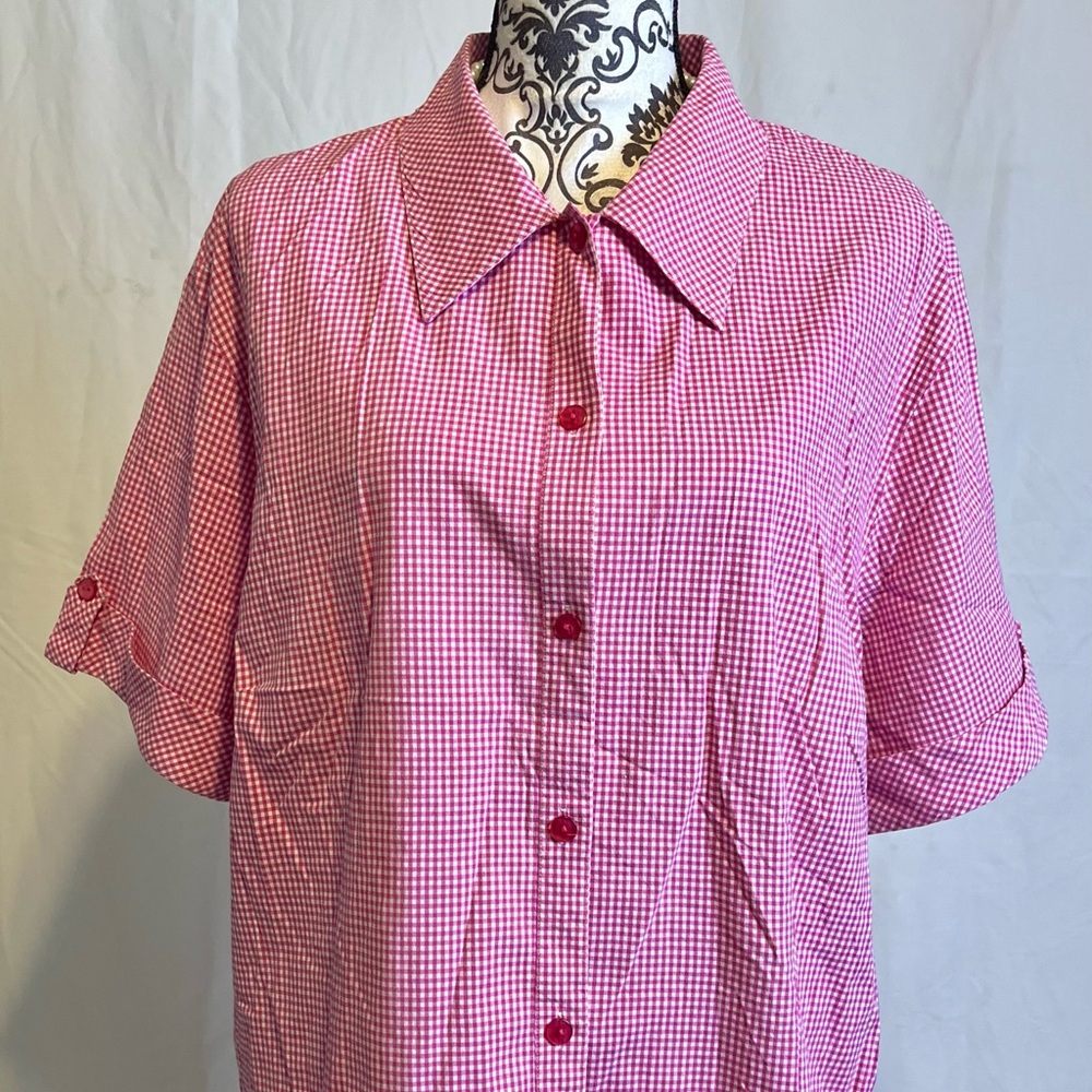 Notations Woman with stretch!  Pink & white gingham.
